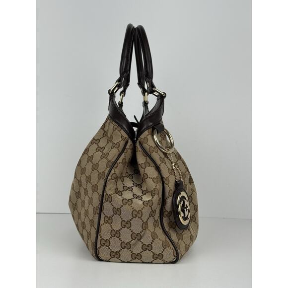 Gucci Medium Sukey Tote GG Monogram Dark Brown R-1 - Picture 5 of 16